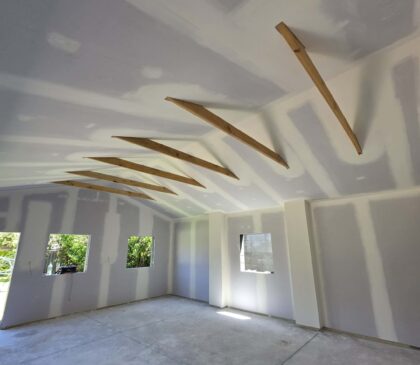 Garage Conversion-plastering2