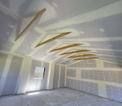 Garage Conversion-plastering