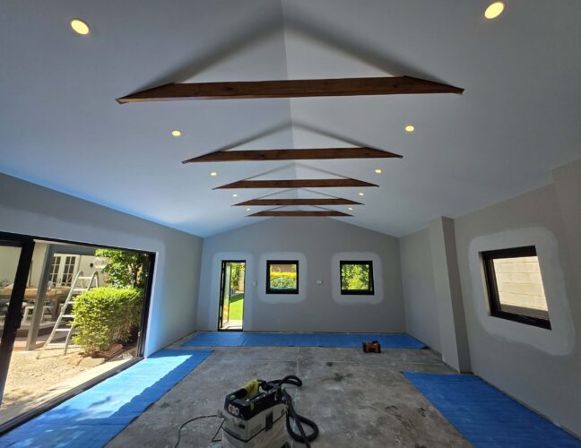 Garage Conversion-plastering7